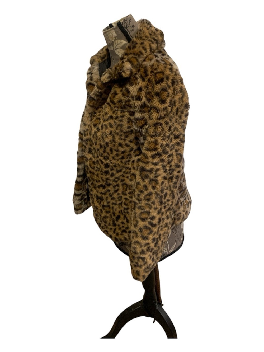 Leopard Print Faux Fur Girl’s Jacket size 10 - Picture 2 of 5